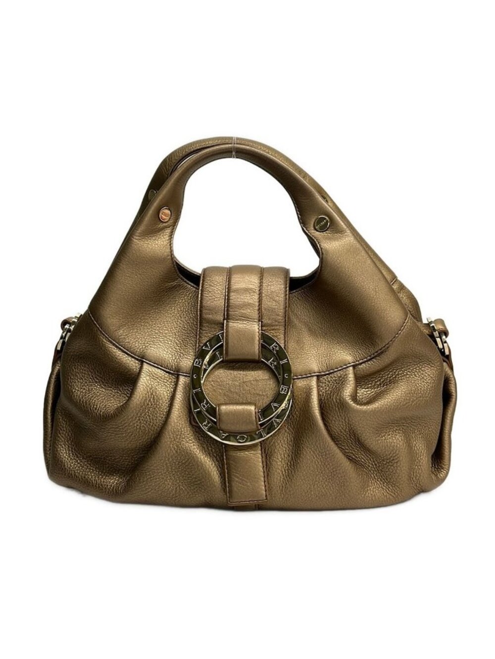 Bvlgari Handbag Chandra Gold Leather